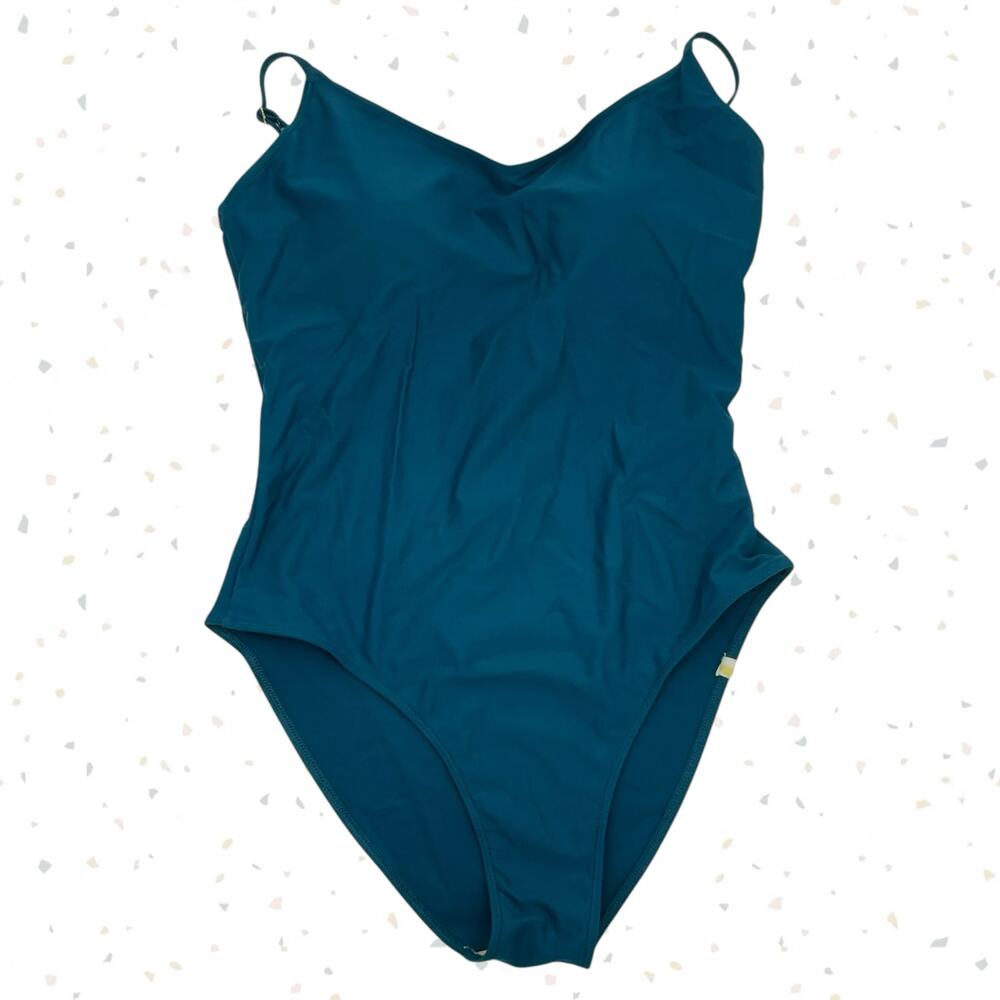 Summersalt Teal One Piece Swimsuit Oceania Seaweed Green Blue Swim Beach Size 10